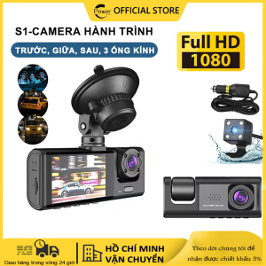 Camera hành trình ô tô Taxi hỗ trợ kết nối 3 mắt ghi hình tốc độ cao Wifi full HD 1080p hồng ngoại siêu nét