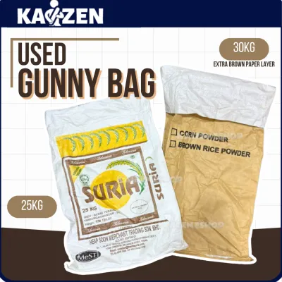 [1 PC] USED Big Recycle Gunny Bag PP Woven Gunny Bag Sack Beg Guni Sampah Kosong Terpakai Besar Sugar Bag