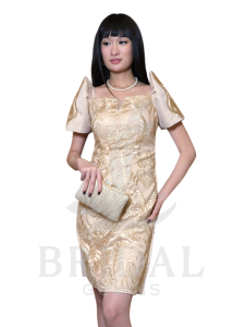 Modern Filipiniana Midi Dress For Oath Taking