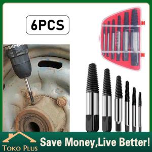 6 Buah/Set Tap Balik Mata Bor Pelepas Baut Rusak Alat Pembuka Baut Screw Extractor