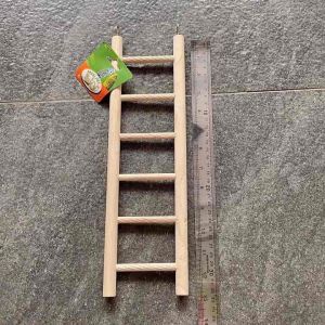 บันไดไม้เล็กสําหรับนก ชูก้า กระรอก ให้นกเกาะเล่น ออกกําลังกาย แต่งกรง กว้าง 9.5*33