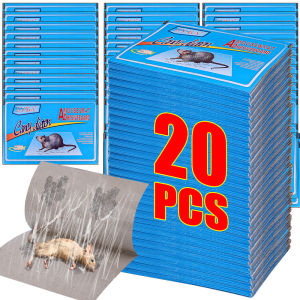 5/10/20Pcs Strong Adhesive Mouse Trap Glue Board 25x34cm(10x13inch) with Realistic Food Print Foldable Non-Toxic Rodent Control for Home/Kitchen/Indoor Use
