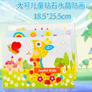 Kids DIY 3D Crystal Diamond Beads Sticker Party Pack Art Craft