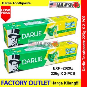 【EXP-2029】 Darlie Toothpaste Value Pack 2in1 ( 225g X 2pcs ) 100% Original Genuine Darlie Product / Ubat Gigi Darlie / 黑人牙膏