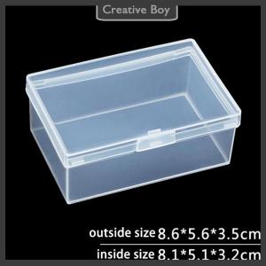 [Creative] Plastic Box Rectangular Plastic Transparent With Lid Storage Box Collection