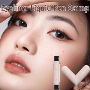 Quick Dry Eyeliner Liquid Pen Stamp Rotatable Heart Style 2-in-1 Waterproof Cat Eye Winged Eyeliner