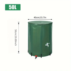 Water Tank Foldable Rain Barrel Collapsible Rain Barrel Rainwater Collection Water Catcher Container with Filter Spigot Overflow Kit