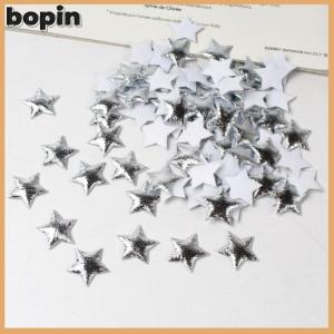 Bopin 100Pcs Stars for Christmas Party Decor Foam Fabric Stars DIY Scrapbook Cards Ornaments Embellishments Accessory