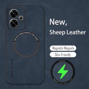 Soft case Magnetic REDMI 13 4G / POCO M6 Casing Magsafe Luxury Leather