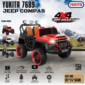Mainan Anak Mobil Aki Yukita 7689 Jeep Compas