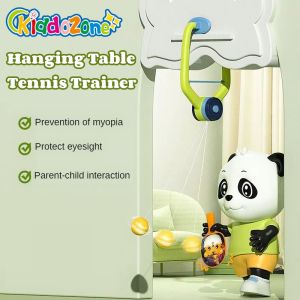 KiddoZone Table Tennis Self-Training Set for Kids Portable Hanging Trainer and Ping Pong Balls for Indoor Play Prevent Myopia Parent -child interactive toys