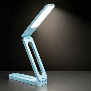 Foldable LED Desk Lamp Rechargeable Portable Reading Light Dimmable 3 Color Modes Touch Control Small Table Light For Home Office Bedroom Wall Mount USB Powered Lamps