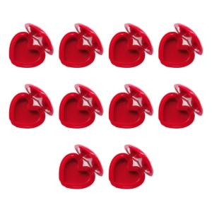 10 Pieces Heart Style Lipstick Storage Boxes Lip Scrub Container Portable Mirror Compacts For Makeup Lover