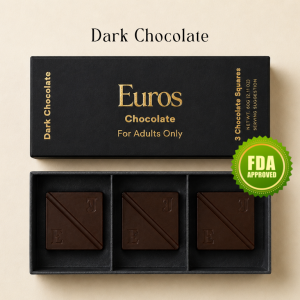 Euros Chocolate (Dark) - Gift for Him/Her Dessert Snack Perfect Gift Healthy & All Natural Chocolate Gift for Him/Her
