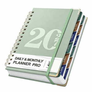UNQIN Yearly Schedule 2027 a5 Planner 320 Pages 12-Month Hardcover Notebook Easy To Use Time Management Office Work Planner School Supplies