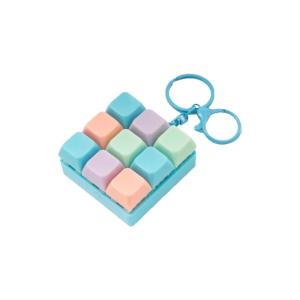 Clickable 9 Key Twitch Keychain Portable Desk Toy with Feedback Quiet Stress Reliever For Anxiety Relief & Concentrate
