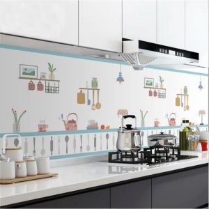 Wallpaper Dinding Dapur Anti Minyak Wall Sticker Kitchen Sheet 300x60CM Waterproof Aneka Motif
