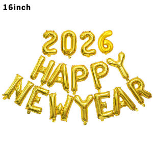BHQ 2026 Happy New Year Ballon Decoration Set Aluminum Film Balloons for New Years Eve Decoration Party Supplies