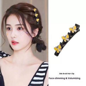 Hobibear thanh lịch bốn lá cỏ ba lá kẹp tóc với Rhinestone điểm nhấn cho phong cách ponytails và tóc mái bên
