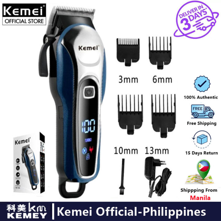 Kemei KM-1995 LCD Monitor Charging Hair Clipper For Men Professional ...