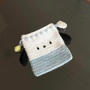 Fionas Crochet Sanrio Pochacco Coin Holder & Purses/Drawstring Bag/Earphone Pouches 三丽鸥帕恰狗零钱包/耳机包/束口包 CB053