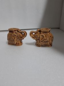 Set 5 hủ đựng tăm voi bằng gốm men nâu