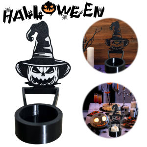 Halloween Creative Candlestick Ornament Foldable Fun Creepy Desktop Decoration Wear Resist Atmosphere Arrangement Craft