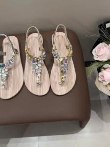 [Free Shipping] WomenS Flat Round-Toe Sandals 2026 Summer New Elastic Band Rhinestone Casual Sandals