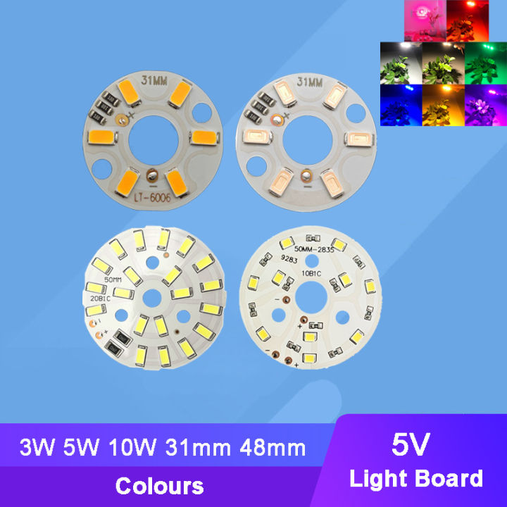 2pcs 5V Low Voltage LED White Warm 4000K Red Blue Green Pink Purple ...