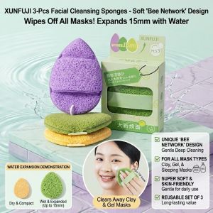Gentle Facial Cleansing Puff Powder Puff Konjac Sponge Makeup Remover Soft Cleansing Sponge Face Skin Care Tool