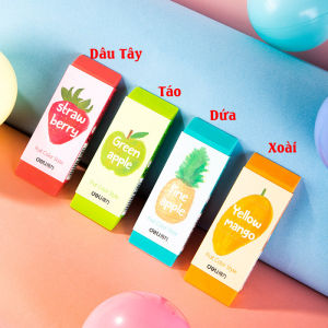 Gôm tẩy bút chì siêu to Deli cỡ lớn dùng lâu dài ít vụn tẩy sạch không gãy xóa chì 2B dành cho học sinh thiết kế có hương thơm tự nhiên các loại quả
