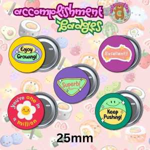 Accomplishment Badges for Teachers - Educational Award for Classroom Achievements 1 set = 5 badges