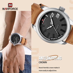 NAVIFORCE Watch For men Quartz Fashion Sport WristWatch Hight Quality Waterproof Creative Gift Leather NF9202