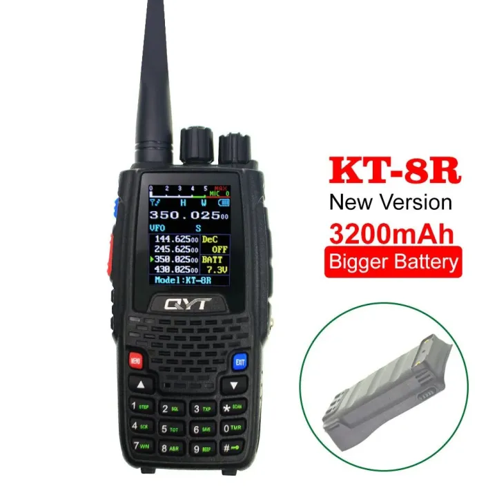 QYT KT-8R Walkie Talkie 5W 3200mAh Quad Band Handheld Amateur Radio Station intercom KT8R Color Display FM transceiver Electrical Circuitry