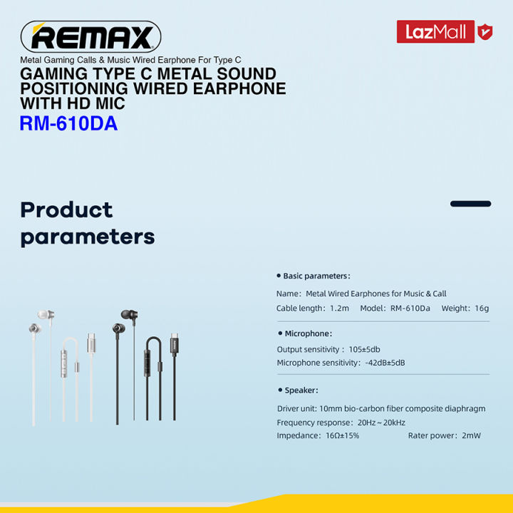 %5BRemax%20Audio%5D%20RM-610D%20Series%20Type-C/iPhone%20Wired%20Earphone%20with%203D%20Surround%20&%20Noise%20Isolating%20Mic,%20Metal%20Build%20for%20Mobile%20Game/Call%20-%20Image%203