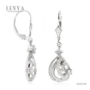 LENYA ต่างหู CZ DiamondLike เพิ่มสเน่ห์ ขนาด 3 มิล ตัวเรือนเงินแท้925 ชุบทองคำขาว