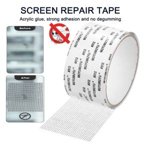 Window Screen Repair Kit – 5cm x 200cm Strong Adhesive Fiberglass Mesh Tape for Long-Lasting Screen Patching