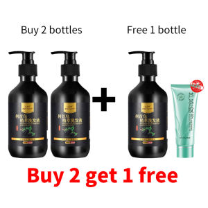 Polygonum multiflorum shampoo black hair nourishing liquid anti-white hair nourishing control hair loss to oil and itching 植物精華無矽油何首烏洗髮水