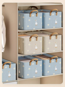 Organizer Seam Storage Storage Box Foldable Storage Dustproof and Dustproof Stable Stacking Large Flap