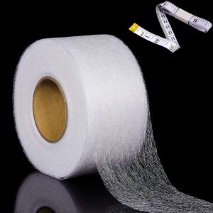 60M/roll Iron On Hem Tape Extra Wide Web Fabric No Sew Hem Tape Roll Iron on Tape with Tape Measure for Jeans Hems Curtain Trousers Garment Clothes