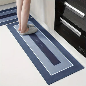 แผ่นรองครัว 1pcs 50x160 ซม. วัสดุโคลนไดอะตอม กันลื่น ดูดน้ำเร็ว แห้งเร็ว ป้องกันน้ำมัน ทนทานต่อสิ่งสกปรก ทำความสะอาดง่าย