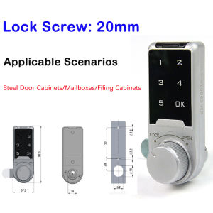 Boland Digital Door Lock Keyless Touch Keypad Drawer Lock Document Cabinet Clothes Drawer Mailbox Gym Cabinet Door Electronic Lock Password Lock