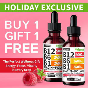 (-PACK) Vitamin B1 Liquid Supplement Drops with B B1 Niacin & Folate - Edible Support for Energy in & Heart Non-GMO & Gluten-Free Fl Oz Fitness Dietary