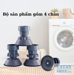 Bộ 4 Chân Đế Cao Su Kê Máy Giặt Chống Rung Chống Ồn Cao Cấp Set 4 Chân Đỡ Máy Giặt Đa Chống Trượt Đa Năng