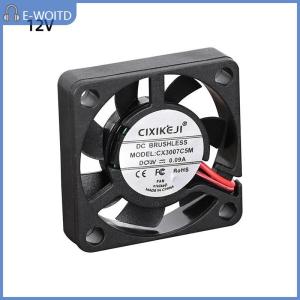 【E-WOITD】 พัดลมระบายความร้อน1ชิ้น พัดลม2สาย30x30x7มม. 3007 30มม. พัดลม DC 5V 12V 24V พัดลมปริ้นเตอร์3D พัดลมกราฟิกการ์ดอุปกรณ์ DIY