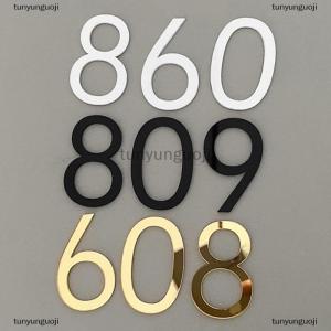 [COD] tunyunguoji 3D Self Adhesive Modern Door Number 0-9 Plaque House Number Door Plate Number Hotel Door Mailbox Address Digits Sticker Sign