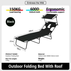 Sunbathing Recliner Chair with Canopy & Face Hole Engineered for Outdoor Tanning & Poolside Loungc