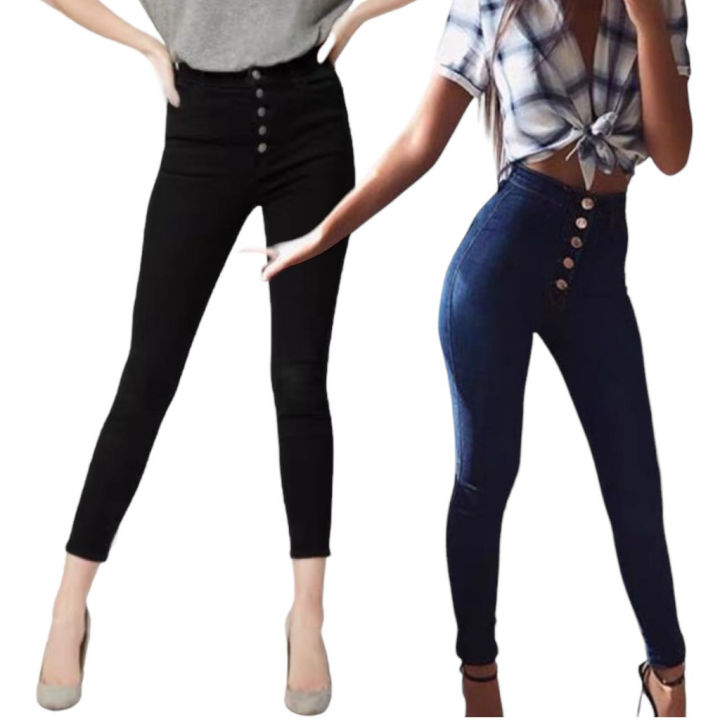 High%20Quality%20Women's%20Fashion%20Stretchable%205%20Buttons%20Jeans%20High%20Waist%20Skinny%20Pants%20Stretchable%203Different%20Colors%20Available%20-%20Image%208