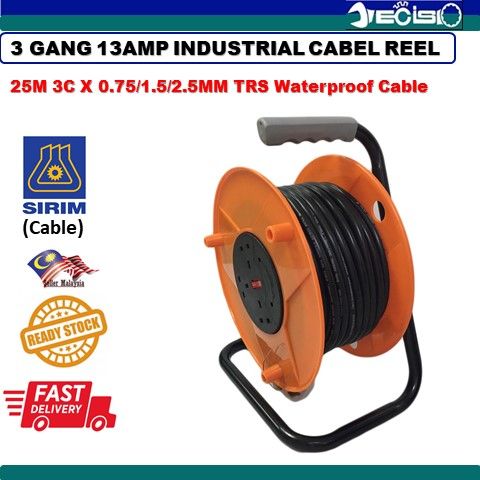 Extension Reel 50 Meter With 2.5mm 3 Core Cable