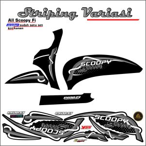 Striping all scoopy fi sticker motif thailook simple elegant